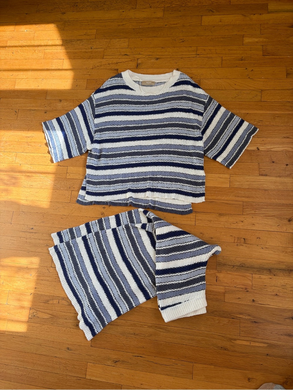 Free People over the rainbow sweater set BLUE